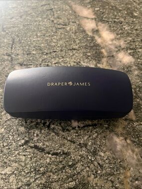 Draper James Two-Tone Blue Hard Eyewear Case with Gold Accent